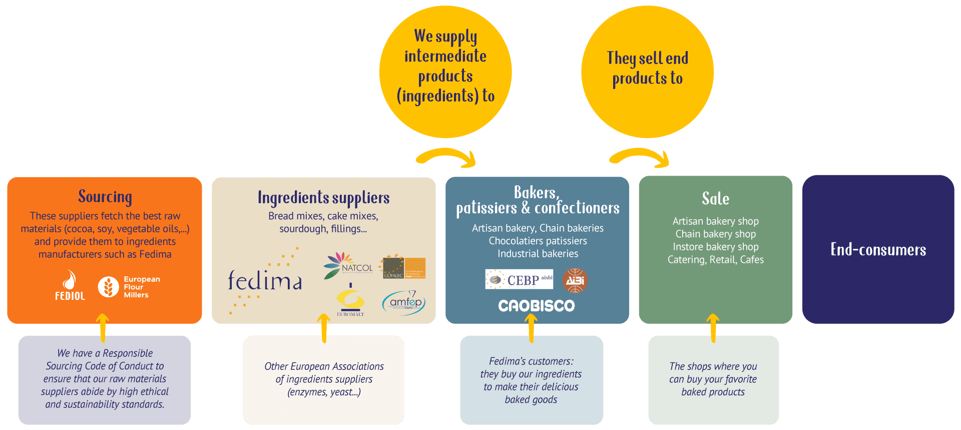 Fedima supply chain infographic